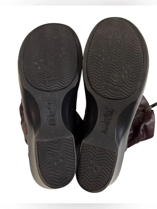 Alegria Ivy-642 Mid-Calf Brown Leather Boots - Picture 6 of 9